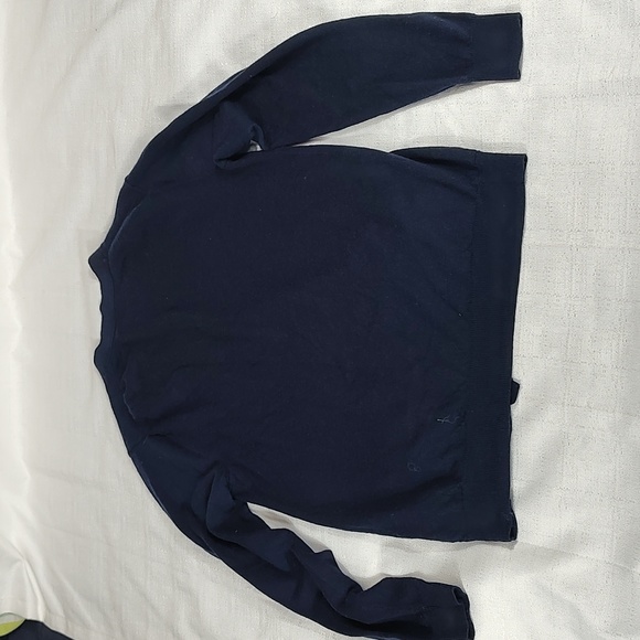 Goodthreads Navy Blue Button Up Cardigan Kimono 100% Merino Wool Size Small - Picture 2 of 7